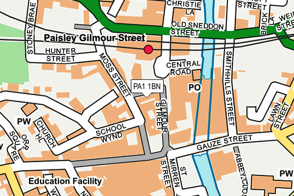 PA1 1BN map - OS OpenMap – Local (Ordnance Survey) PA1 1BN map - OS OpenMap – Local (Ordnance Survey)