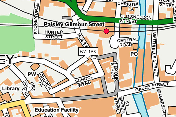 PA1 1BX map - OS OpenMap – Local (Ordnance Survey) PA1 1BX map - OS OpenMap – Local (Ordnance Survey)