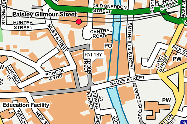 PA1 1BY map - OS OpenMap – Local (Ordnance Survey) PA1 1BY map - OS OpenMap – Local (Ordnance Survey)