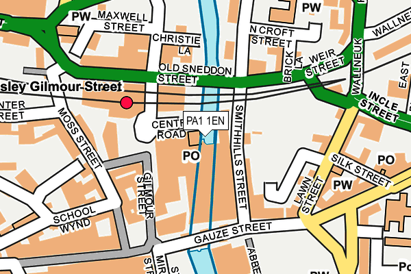 PA1 1EN map - OS OpenMap – Local (Ordnance Survey) PA1 1EN map - OS OpenMap – Local (Ordnance Survey)