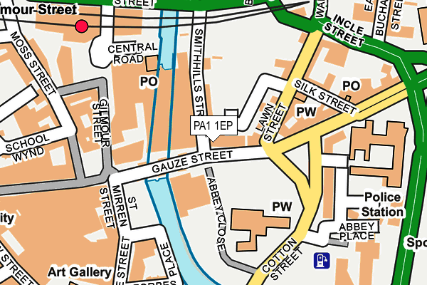 PA1 1EP map - OS OpenMap – Local (Ordnance Survey) PA1 1EP map - OS OpenMap – Local (Ordnance Survey)