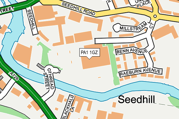 PA1 1GZ map - OS OpenMap – Local (Ordnance Survey) PA1 1GZ map - OS OpenMap – Local (Ordnance Survey)