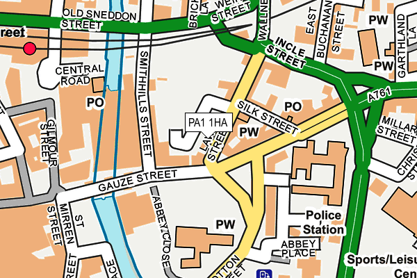 PA1 1HA map - OS OpenMap – Local (Ordnance Survey) PA1 1HA map - OS OpenMap – Local (Ordnance Survey)