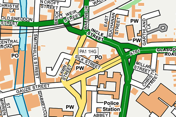 PA1 1HG map - OS OpenMap – Local (Ordnance Survey) PA1 1HG map - OS OpenMap – Local (Ordnance Survey)