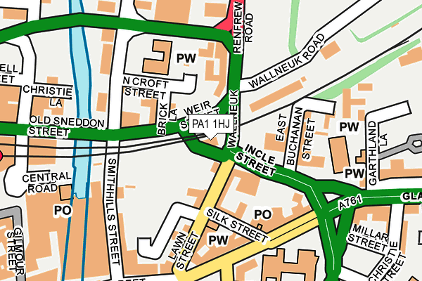 PA1 1HJ map - OS OpenMap – Local (Ordnance Survey) PA1 1HJ map - OS OpenMap – Local (Ordnance Survey)