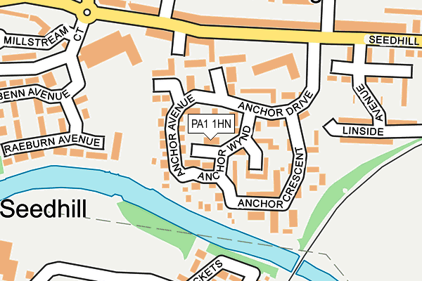 PA1 1HN map - OS OpenMap – Local (Ordnance Survey) PA1 1HN map - OS OpenMap – Local (Ordnance Survey)