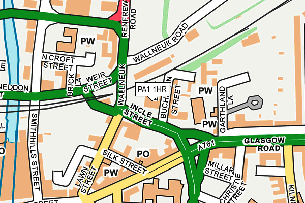 PA1 1HR map - OS OpenMap – Local (Ordnance Survey) PA1 1HR map - OS OpenMap – Local (Ordnance Survey)