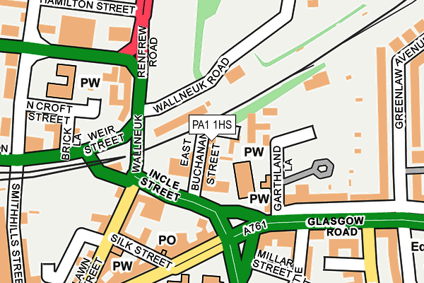 PA1 1HS map - OS OpenMap – Local (Ordnance Survey) PA1 1HS map - OS OpenMap – Local (Ordnance Survey)