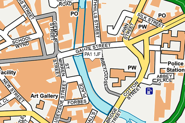 PA1 1JF map - OS OpenMap – Local (Ordnance Survey) PA1 1JF map - OS OpenMap – Local (Ordnance Survey)