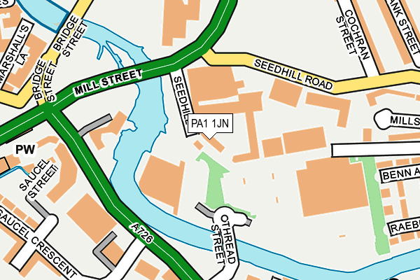 PA1 1JN map - OS OpenMap – Local (Ordnance Survey) PA1 1JN map - OS OpenMap – Local (Ordnance Survey)