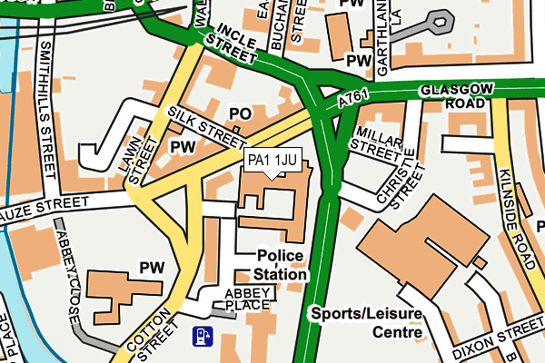 PA1 1JU map - OS OpenMap – Local (Ordnance Survey) PA1 1JU map - OS OpenMap – Local (Ordnance Survey)
