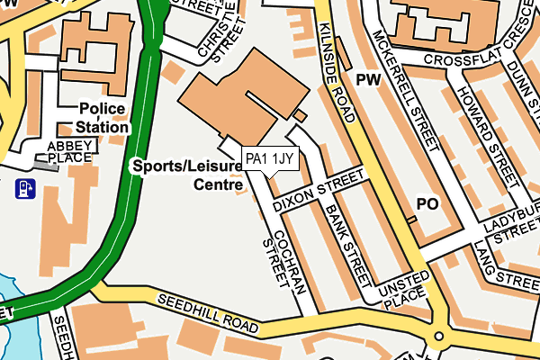 PA1 1JY map - OS OpenMap – Local (Ordnance Survey) PA1 1JY map - OS OpenMap – Local (Ordnance Survey)