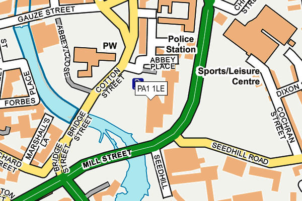 PA1 1LE map - OS OpenMap – Local (Ordnance Survey) PA1 1LE map - OS OpenMap – Local (Ordnance Survey)