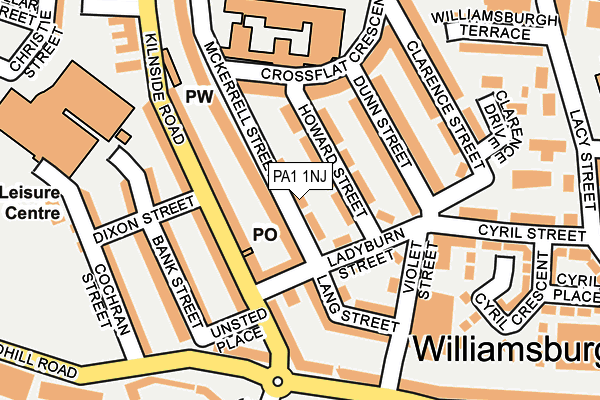 PA1 1NJ map - OS OpenMap – Local (Ordnance Survey) PA1 1NJ map - OS OpenMap – Local (Ordnance Survey)