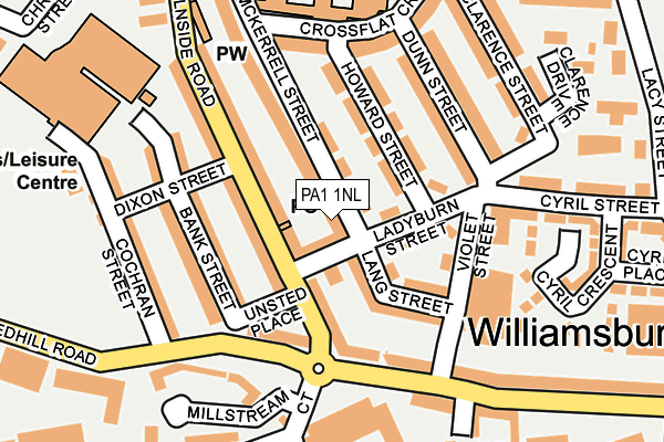 PA1 1NL map - OS OpenMap – Local (Ordnance Survey)