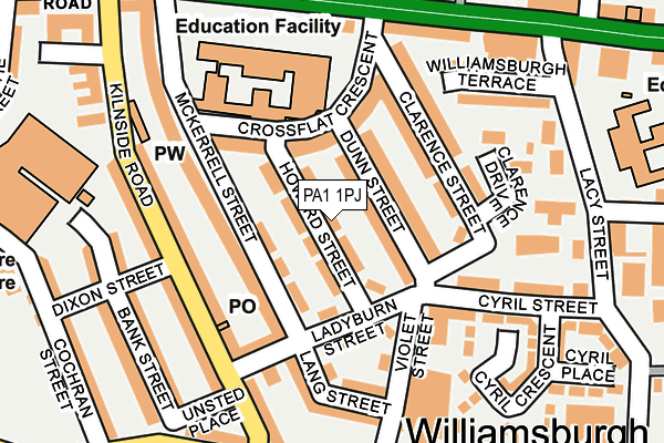 PA1 1PJ map - OS OpenMap – Local (Ordnance Survey)