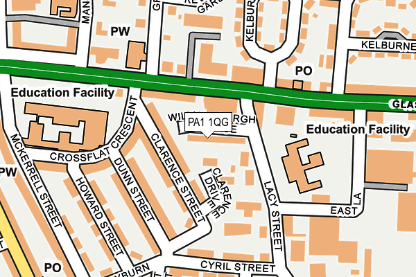 PA1 1QG map - OS OpenMap – Local (Ordnance Survey) PA1 1QG map - OS OpenMap – Local (Ordnance Survey)