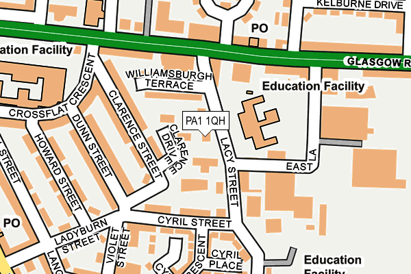 PA1 1QH map - OS OpenMap – Local (Ordnance Survey) PA1 1QH map - OS OpenMap – Local (Ordnance Survey)