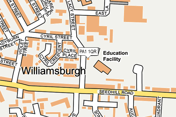 PA1 1QR map - OS OpenMap – Local (Ordnance Survey) PA1 1QR map - OS OpenMap – Local (Ordnance Survey)