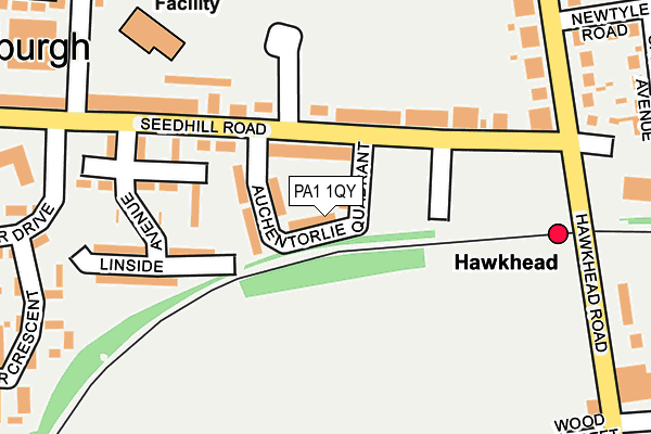 PA1 1QY map - OS OpenMap – Local (Ordnance Survey) PA1 1QY map - OS OpenMap – Local (Ordnance Survey)