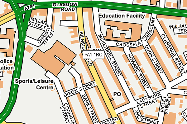 PA1 1RQ map - OS OpenMap – Local (Ordnance Survey) PA1 1RQ map - OS OpenMap – Local (Ordnance Survey)