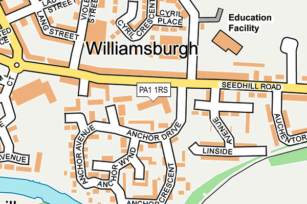 PA1 1RS map - OS OpenMap – Local (Ordnance Survey) PA1 1RS map - OS OpenMap – Local (Ordnance Survey)