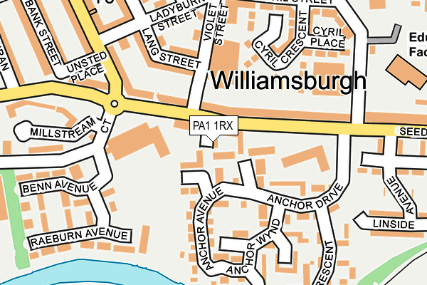 PA1 1RX map - OS OpenMap – Local (Ordnance Survey) PA1 1RX map - OS OpenMap – Local (Ordnance Survey)