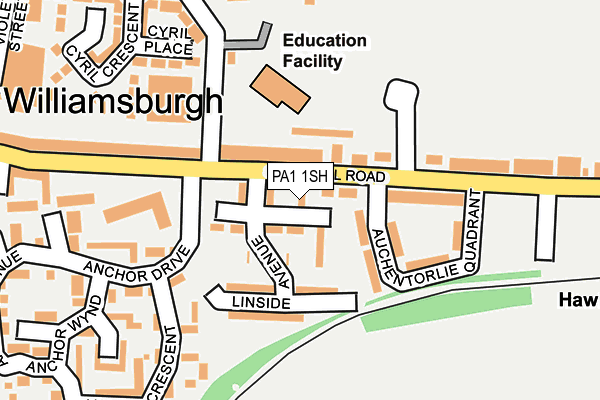 PA1 1SH map - OS OpenMap – Local (Ordnance Survey) PA1 1SH map - OS OpenMap – Local (Ordnance Survey)