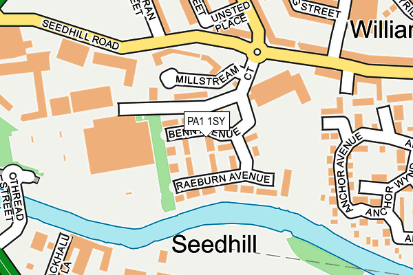PA1 1SY map - OS OpenMap – Local (Ordnance Survey)