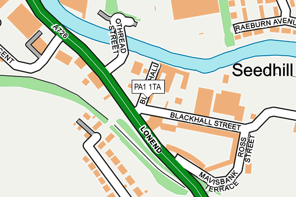 PA1 1TA map - OS OpenMap – Local (Ordnance Survey)