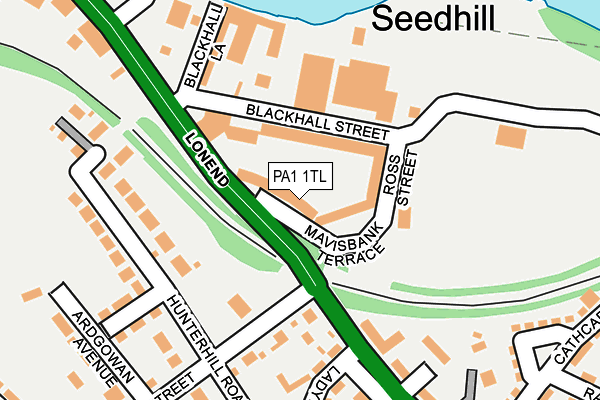 PA1 1TL map - OS OpenMap – Local (Ordnance Survey) PA1 1TL map - OS OpenMap – Local (Ordnance Survey)