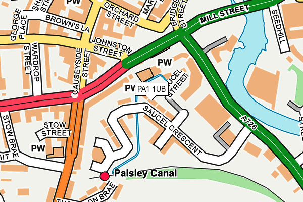 PA1 1UB map - OS OpenMap – Local (Ordnance Survey) PA1 1UB map - OS OpenMap – Local (Ordnance Survey)