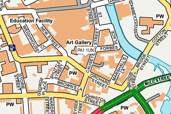 PA1 1UN map - OS OpenMap – Local (Ordnance Survey) PA1 1UN map - OS OpenMap – Local (Ordnance Survey)