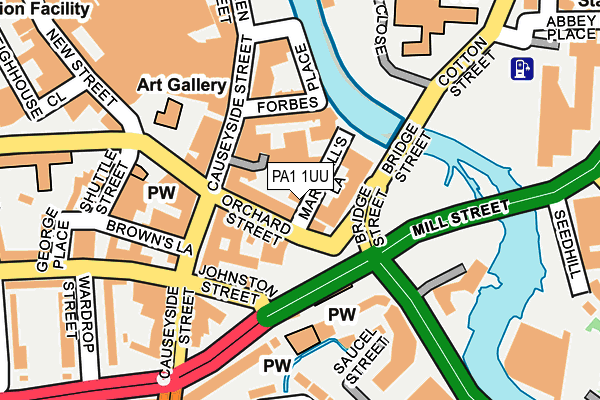 PA1 1UU map - OS OpenMap – Local (Ordnance Survey) PA1 1UU map - OS OpenMap – Local (Ordnance Survey)