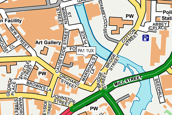 PA1 1UX map - OS OpenMap – Local (Ordnance Survey) PA1 1UX map - OS OpenMap – Local (Ordnance Survey)