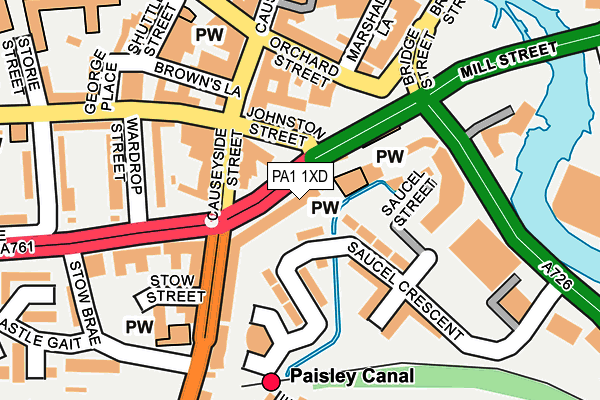 PA1 1XD map - OS OpenMap – Local (Ordnance Survey) PA1 1XD map - OS OpenMap – Local (Ordnance Survey)