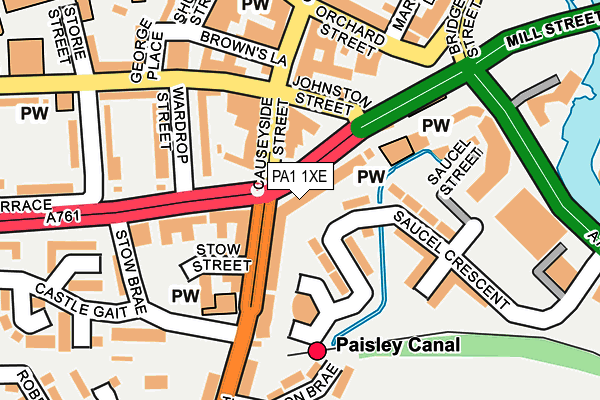PA1 1XE map - OS OpenMap – Local (Ordnance Survey) PA1 1XE map - OS OpenMap – Local (Ordnance Survey)