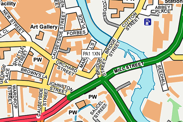 PA1 1XN map - OS OpenMap – Local (Ordnance Survey) PA1 1XN map - OS OpenMap – Local (Ordnance Survey)
