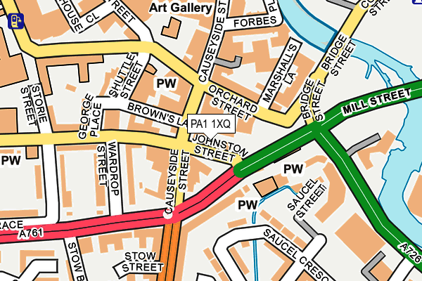 PA1 1XQ map - OS OpenMap – Local (Ordnance Survey) PA1 1XQ map - OS OpenMap – Local (Ordnance Survey)