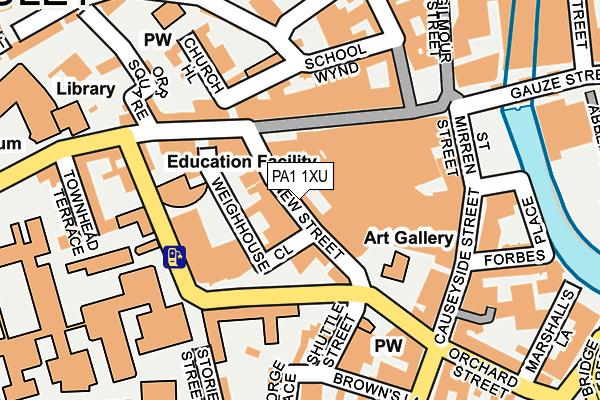 PA1 1XU map - OS OpenMap – Local (Ordnance Survey) PA1 1XU map - OS OpenMap – Local (Ordnance Survey)