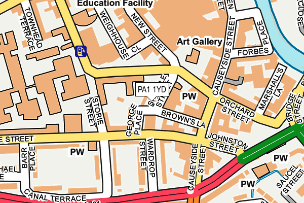PA1 1YD map - OS OpenMap – Local (Ordnance Survey) PA1 1YD map - OS OpenMap – Local (Ordnance Survey)
