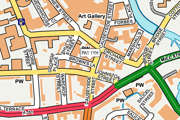 PA1 1YH map - OS OpenMap – Local (Ordnance Survey) PA1 1YH map - OS OpenMap – Local (Ordnance Survey)