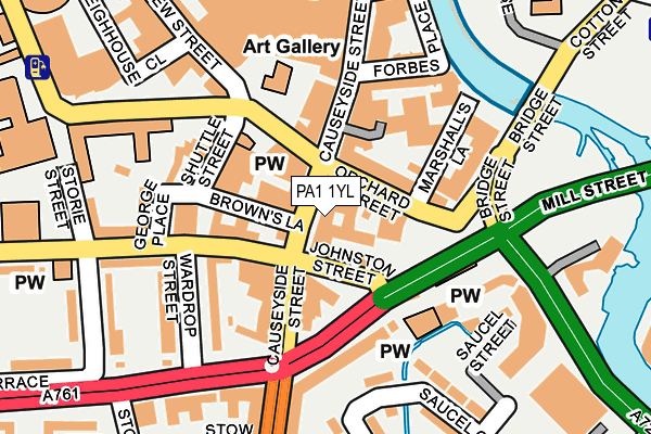 PA1 1YL map - OS OpenMap – Local (Ordnance Survey) PA1 1YL map - OS OpenMap – Local (Ordnance Survey)