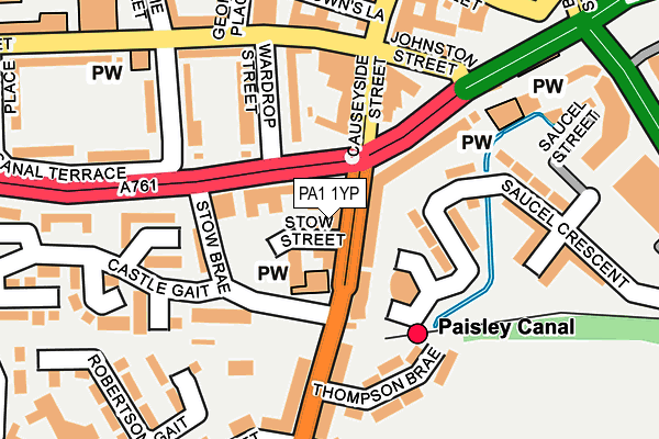 PA1 1YP map - OS OpenMap – Local (Ordnance Survey) PA1 1YP map - OS OpenMap – Local (Ordnance Survey)