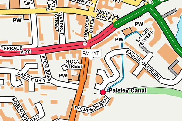 PA1 1YT map - OS OpenMap – Local (Ordnance Survey) PA1 1YT map - OS OpenMap – Local (Ordnance Survey)