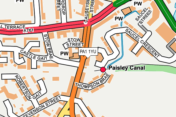PA1 1YU map - OS OpenMap – Local (Ordnance Survey) PA1 1YU map - OS OpenMap – Local (Ordnance Survey)