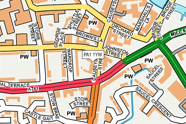 PA1 1YW map - OS OpenMap – Local (Ordnance Survey) PA1 1YW map - OS OpenMap – Local (Ordnance Survey)