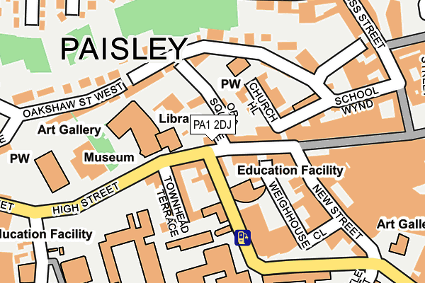 PA1 2DJ map - OS OpenMap – Local (Ordnance Survey) PA1 2DJ map - OS OpenMap – Local (Ordnance Survey)