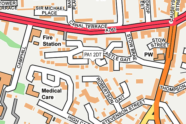 PA1 2DT map - OS OpenMap – Local (Ordnance Survey) PA1 2DT map - OS OpenMap – Local (Ordnance Survey)