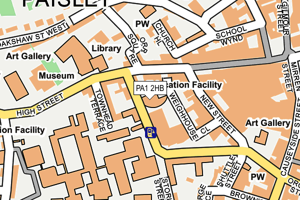 PA1 2HB map - OS OpenMap – Local (Ordnance Survey) PA1 2HB map - OS OpenMap – Local (Ordnance Survey)